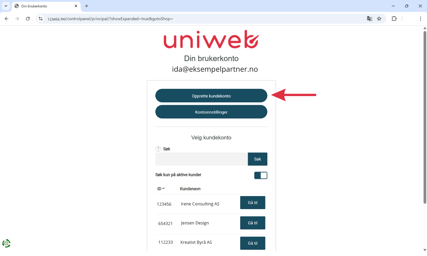 2 - UNIWEB - opprette kundekonto i kontrollpanelet.png